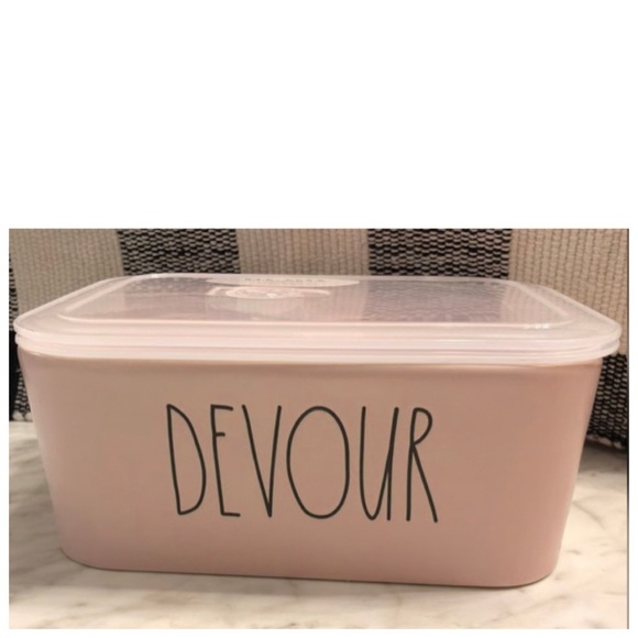 NEW Rae Dunn Pastel Pink Devour Vented Food Storage Container - Picture 1 of 2